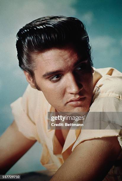 American singer, musician, and actor Elvis Presley , circa 1960.