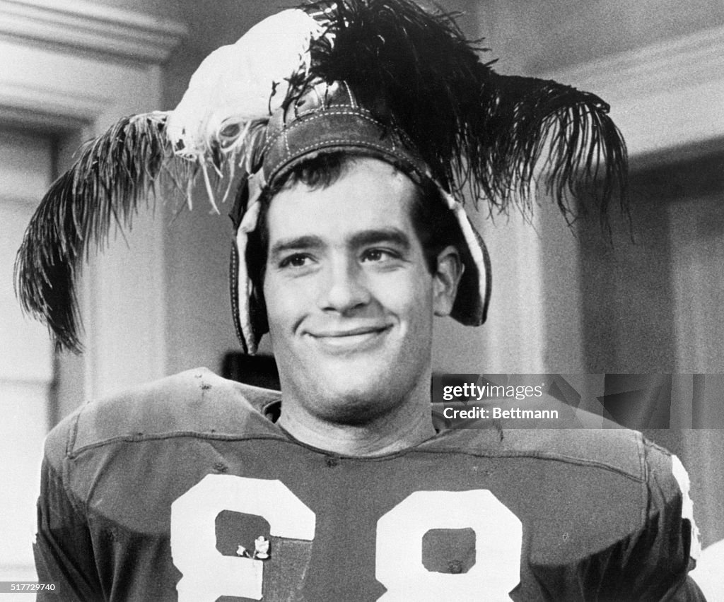 Scott Newman In Football Uniform & Hat