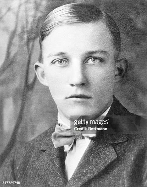 American singer and actor Bing Crosby at the age of sixteen.