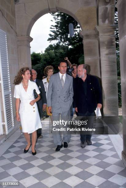 Annita Keating, Austalian Prime Minister Paul Keating and writer Phillip Adams at "Australian of the Year" event during the National Day January 26,...