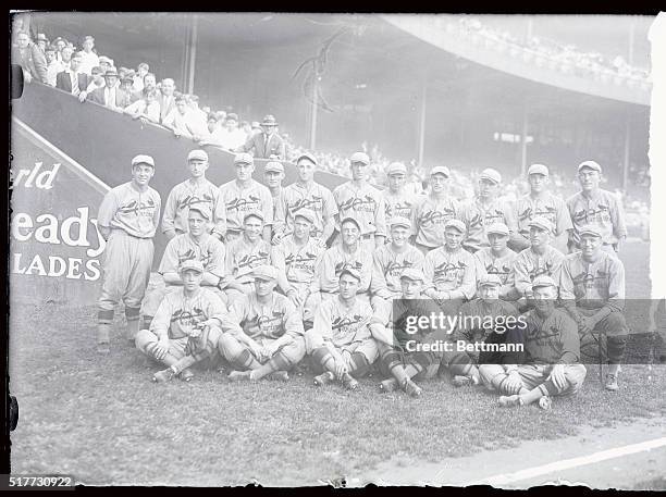 Left to right, bottom row: Southworth; Thevenow; Keen; Vick; O'Farrell; Alexander. Middle row: Bottomley; Lester; Bell; Haines; Williams; Hornsby;...