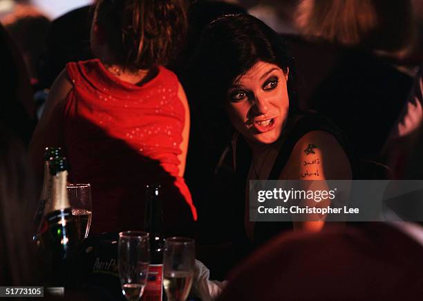 Singer Kim Marsh attends the Showdown match between Phil Taylor and Andy Fordham at The Circus Tavern November 21, 2004 in Purfleet, England.