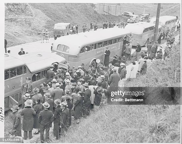 First Seattle Jap Evacuees Leave For Puyallup. Seattle, Washington: The first 300 of more than 6,000 Japanese who will be evacuated from Seattle are...