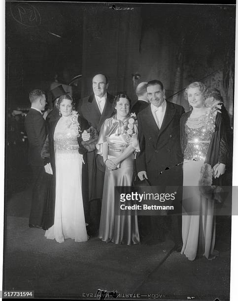 Notables at Opening of Cavalcade at Grauman's Chinese Theater, Hollywood California. Hollywood, California: Mrs. Ernest Torrence who wore a beautiful...