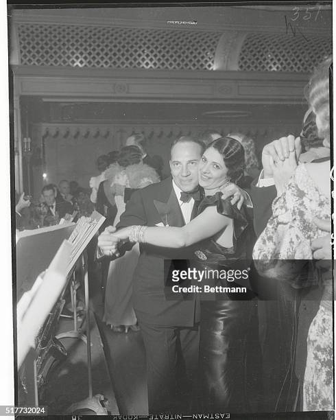 Comedian and Wife Dance at Producer's Party. Los Angeles, California: Mr. And Mrs. Chico Marx dancing to the strains of the orchestra during the...