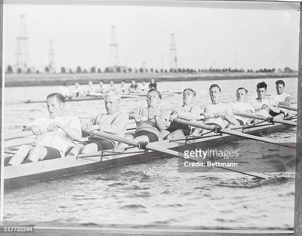 Los Angeles, California: These are the boys who will carry the colors of UCLA into rowing combat with the California Bears and Washington Huskies on...