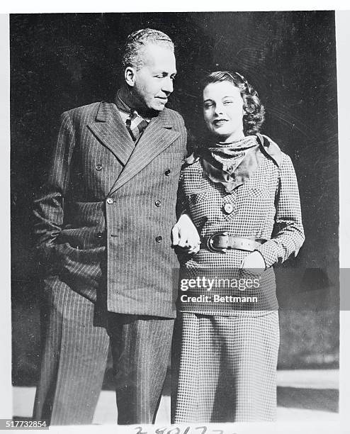 Cornelius Vanderbilt, Jr., and his bride, the former Miss Helen Varner, of Clarksburg, West Virginia, pictured in Albuquerque, New Mexico, where they...