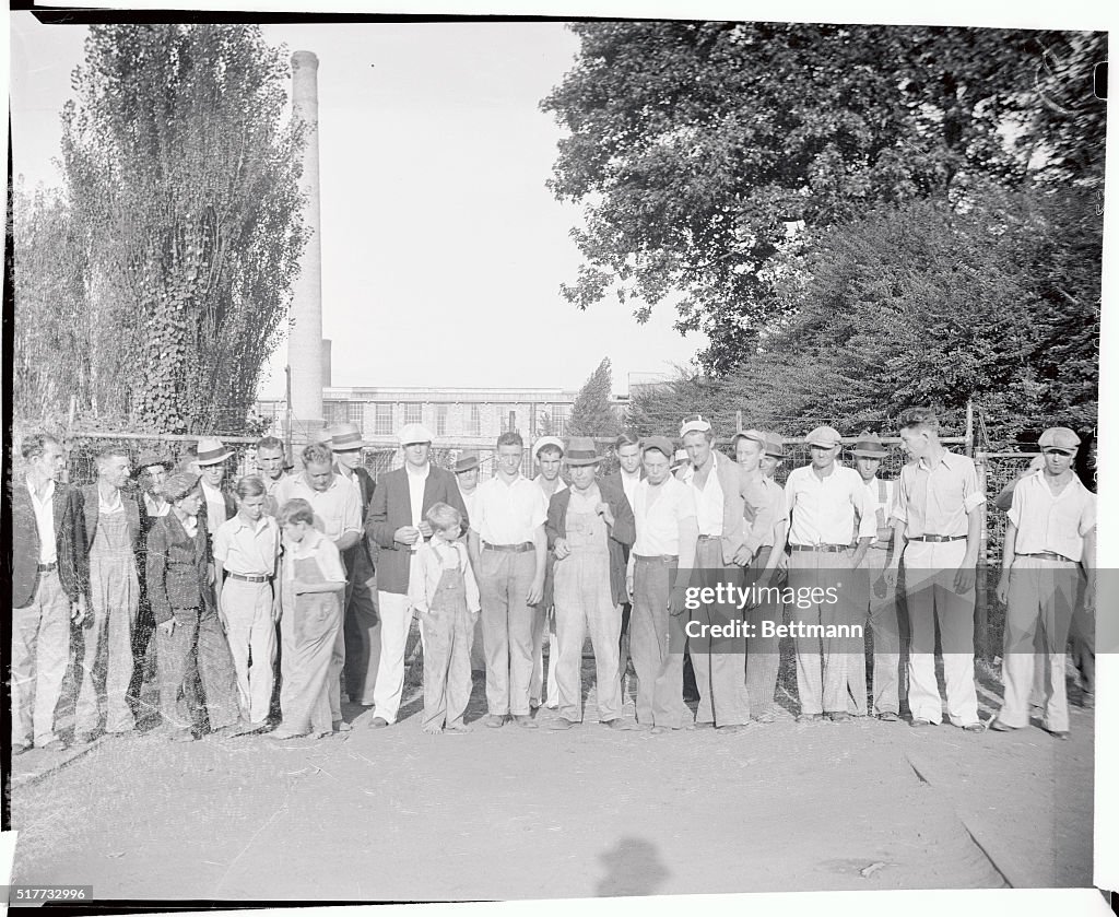 Portrait of Exposition Plant Strikers at Atlanta Georgia