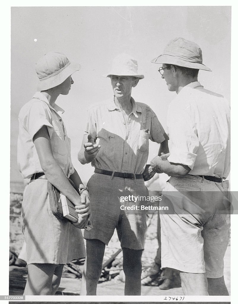 Dr William Beebe Giving Instructions to Crew