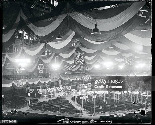 View of Republican Convention Hall at Buffalo, New York.