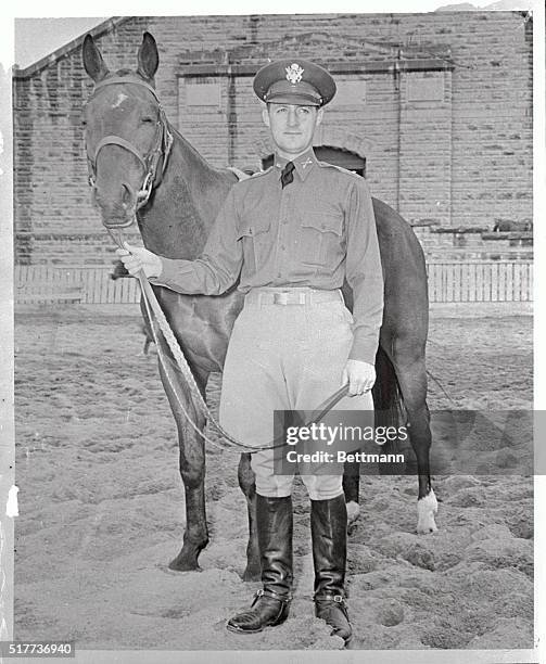 Paul Mellon, the 32-year-old son of the late financier Andrew Mellon, is on duty at the Fort Riley Cavalry School as an instructor in horsemanship...