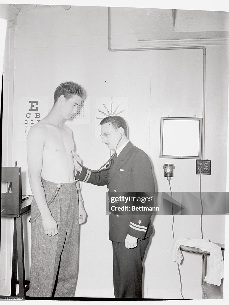 Ted Williams Having a Checkup