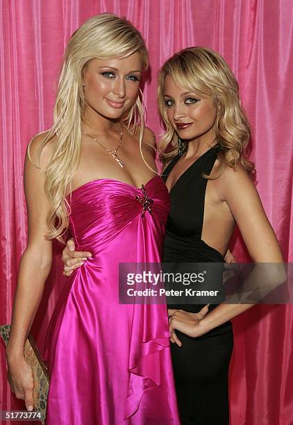 Personalities Paris Hilton and Nicole Richie attend a welcome home party from a month long trip on the road of Simple Life 3: Interns on November 21,...