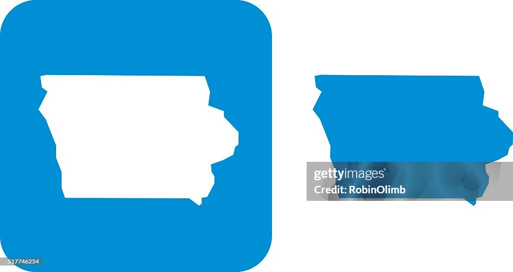 Blue Iowa Icons