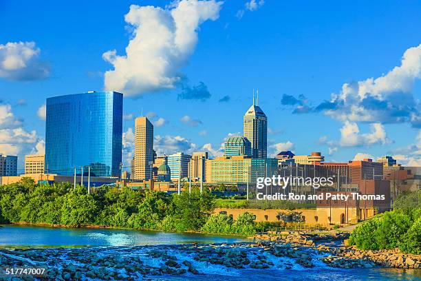 indianapolis skyline, indiana - v indiana stock pictures, royalty-free photos & images