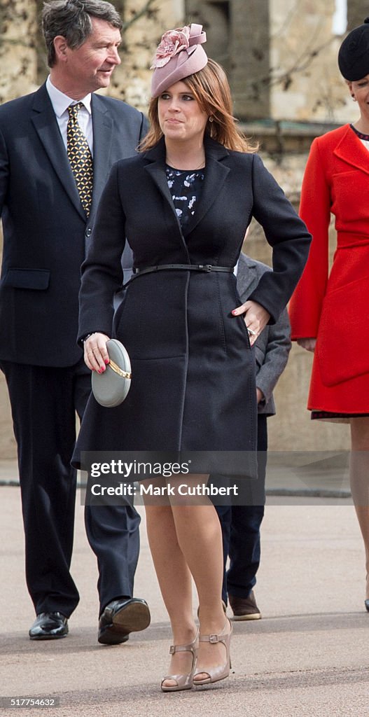 The Royal Family Attend Easter Sunday Service At Windsor Castle