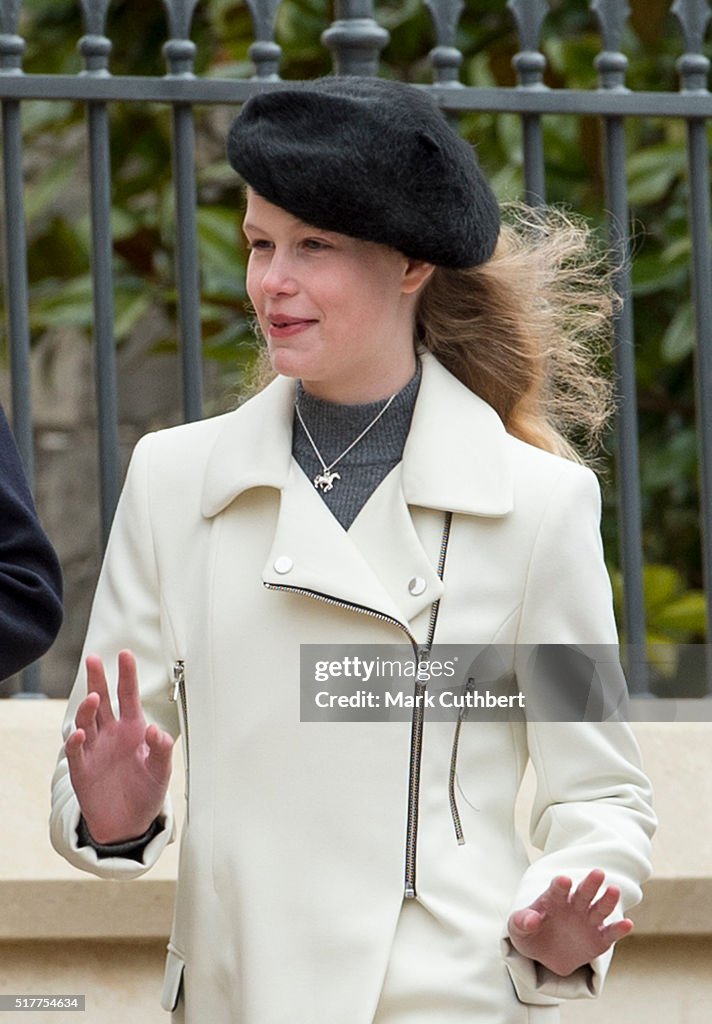 The Royal Family Attend Easter Sunday Service At Windsor Castle