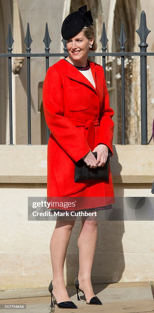 The Royal Family Attend Easter Sunday Service At Windsor Castle