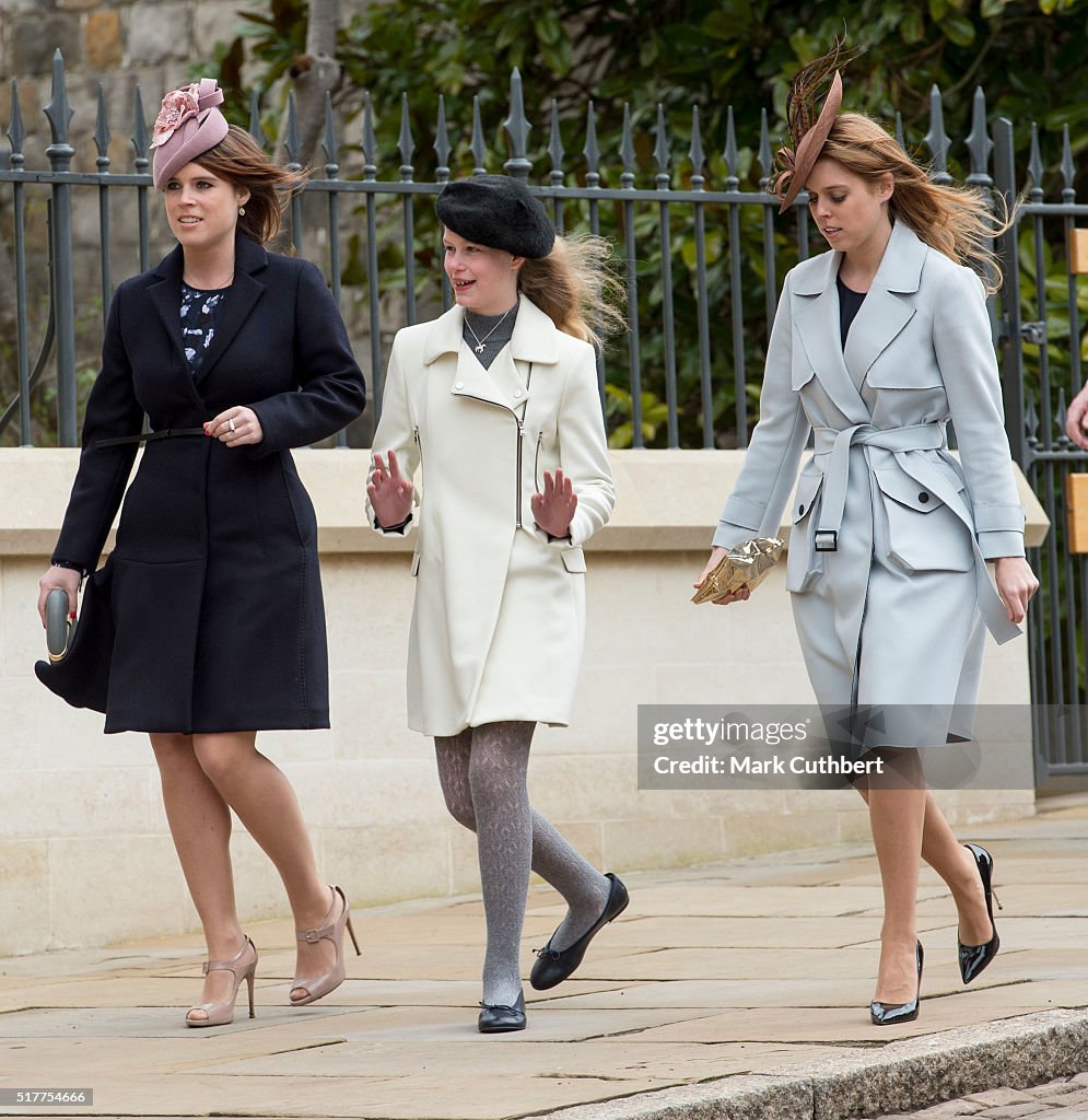 The Royal Family Attend Easter Sunday Service At Windsor Castle