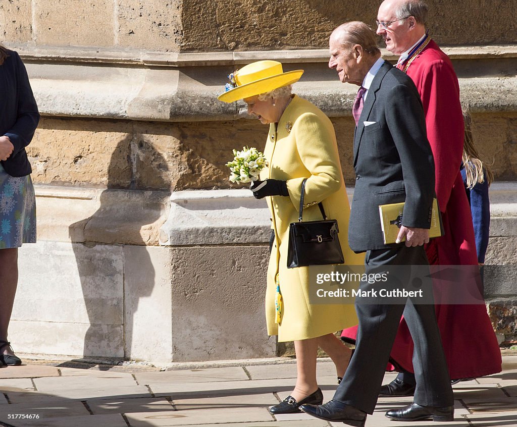 The Royal Family Attend Easter Sunday Service At Windsor Castle