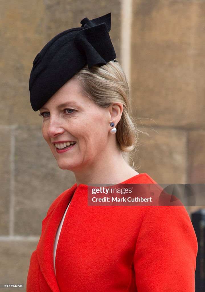 The Royal Family Attend Easter Sunday Service At Windsor Castle