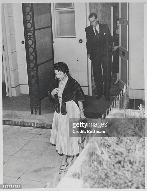 Meg Dates Peter Second Time in 12 Hours. London, England: Princess Margaret leaves the London home of a friend after her second date in 12 hours with...
