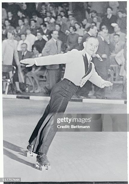 Germany's Freimut Stein was the winner of the first contest of the European Roller Skating championships. He placed first in the Men's Singles...