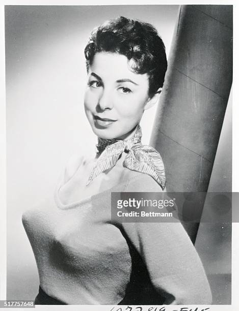 Eydie Gorme, Young vocalist on Steve Allen's Tonight show on NBC-TV, sings in many moods--- from blues to ballads, from carols to jazz.