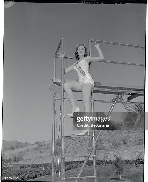 Phoenix, Arizona. Something to be up in the air about is pretty Barbara Hilgenberg of Tucson, Arizona, who has just been chosen as her state's...