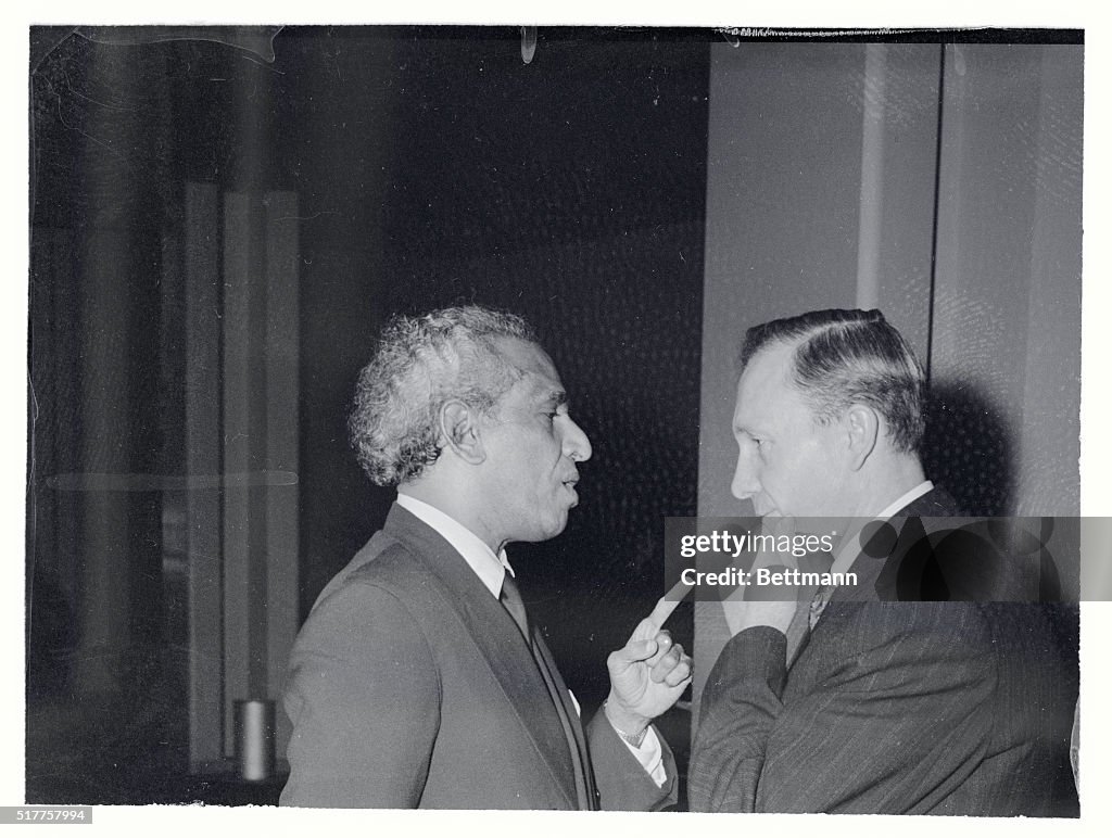 Indian and Russian Delegates Conversing Together