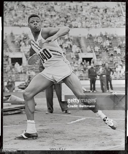 United States Decathlon Discus Milton Campbell, 26th July 1952.
