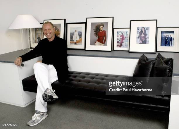Fashion designer Michael Kors poses for a portrait in his Manhattan office August 19, 2004 in New York City.