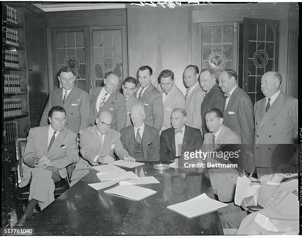 Group of eight businessmen bought control of the Philadelphia Athletics last night to keep the 54 year old American League franchise in the City of...