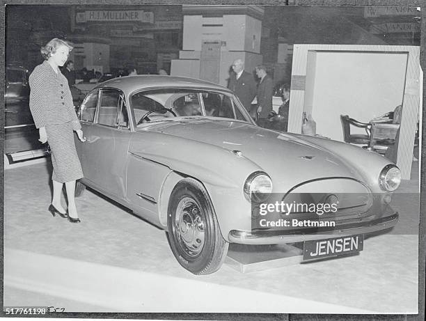 Called the only all plastic bodied car in the world, this Jensen Model 541 four seater Tourer was being exhibited at the 39th Motor Show which opened...