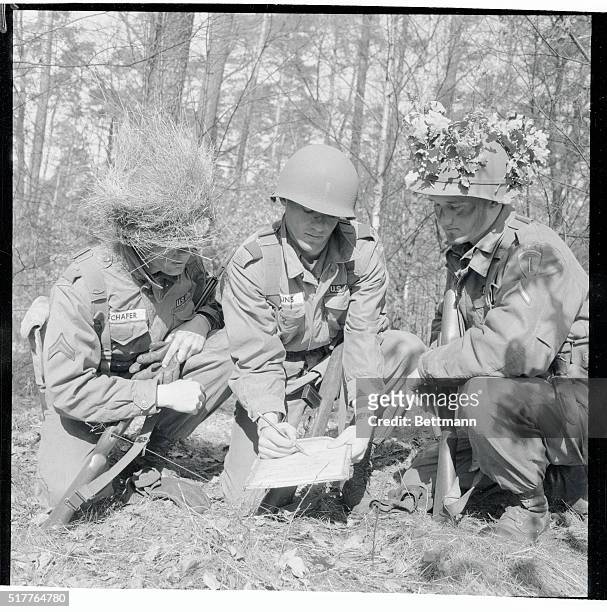 Berlin: Platoon leader gives instruction to squad leaders, outlining "defense strategy" to thwart other U. S. Soldiers who have role of "enemy...