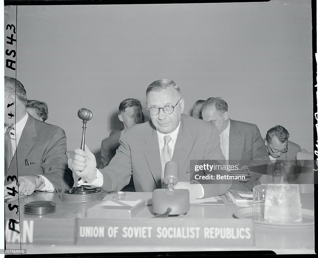 Arkady Sobolev Holding a Gavel