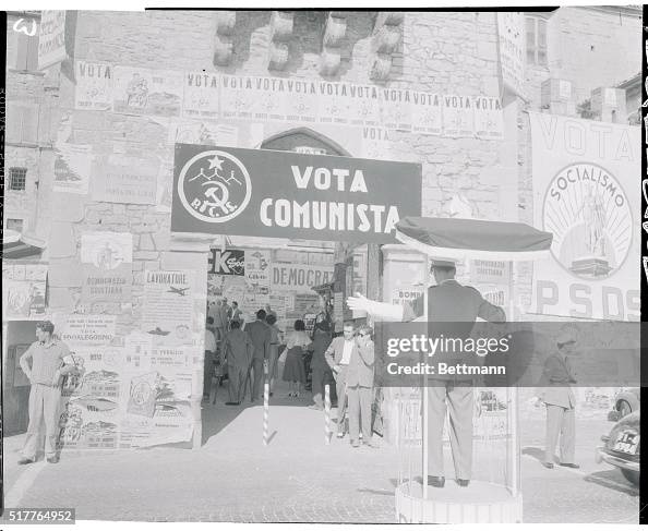 Walls of Gate Covered with Communist Posters Walls of Gate Covered with Communist Posters