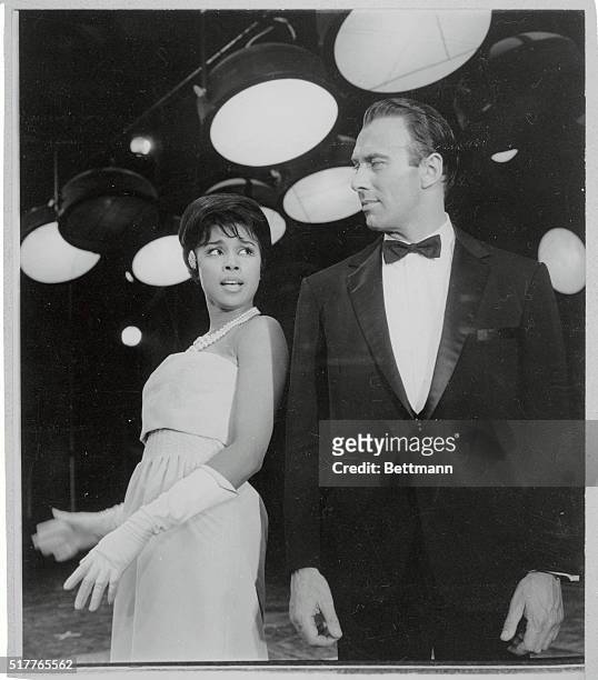 Richard Kiley and Diahann Carroll in the Broadway musical No Strings.