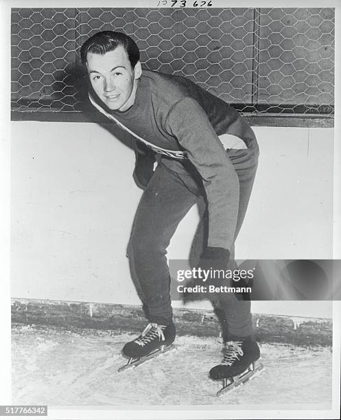 North American outdoor and indoor speed skating champion art Lonsjo of Leominister, Massachusetts, made the Olympic team during the Eastern Olympic...