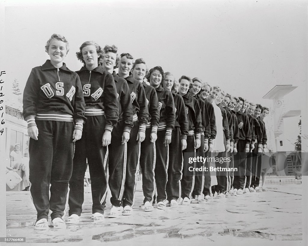 Members Of The U. S. Olympic Swimming And Diving Teams