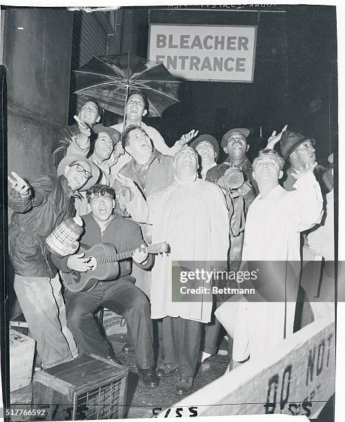 Series Has Its Singing Waiters. New York, New York: It was a rainy, miserable morning -- this scheduled opening day of the 1955 World Series -- but...