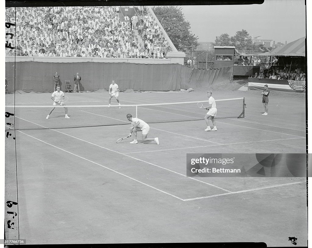 Men Playing in the 1955 Davis Cup Tournament