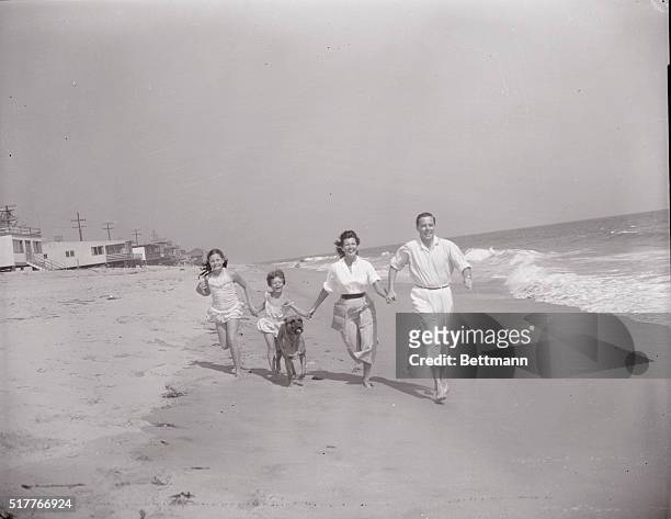 Dropping of deportation case against him by the U.S. Government has opened a new life to Dick Haymes, whose happiness is shared by his family here....