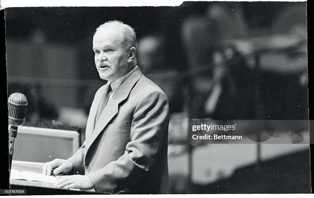 Prime Minister V. M. Molotov at the Podium