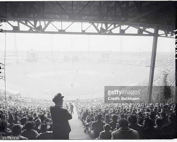 General view of Jersey City, New Jersey - Roosevelt Stadium - as Dodgers played the Phillies.