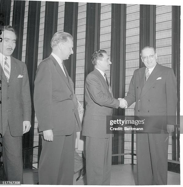 United Nations, New York: Guatemalan President Welcomed At UN Assembly: Guatemalan president Carlos Castillo-Armas, , who last year overthrew the...