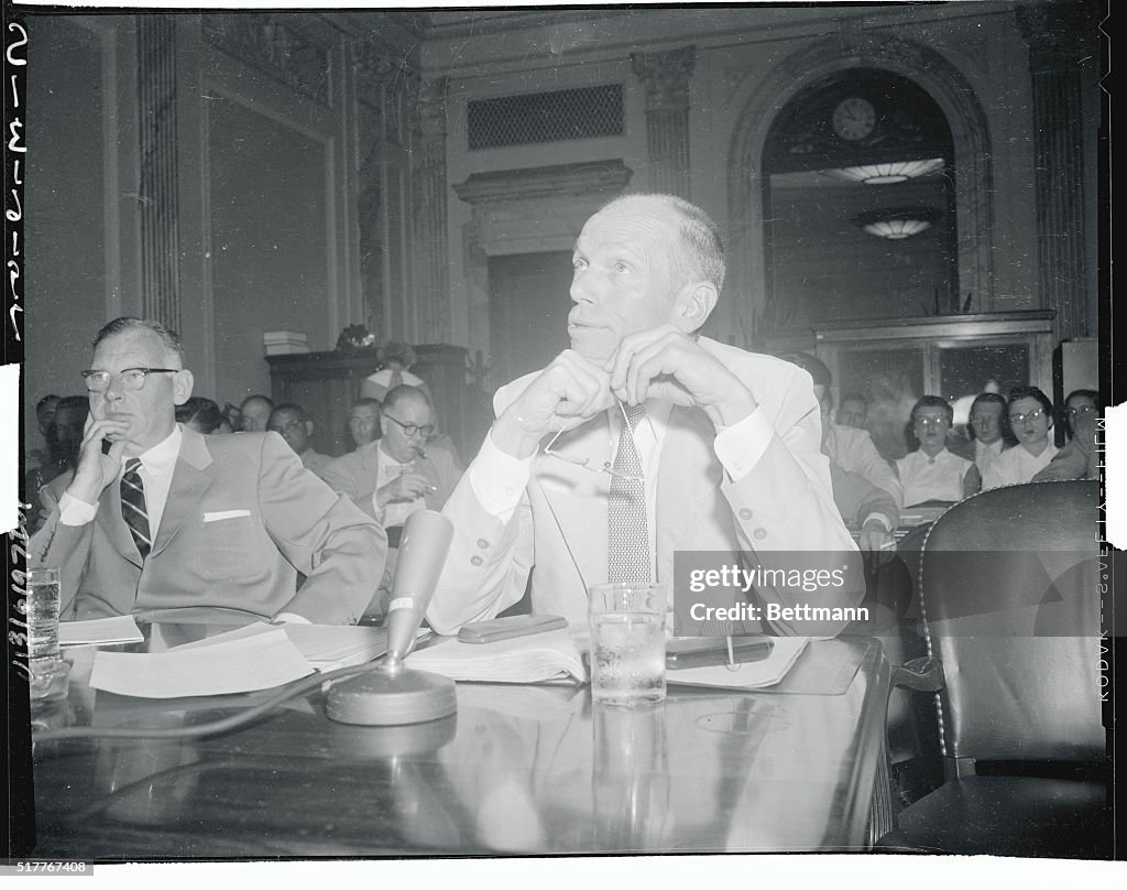Man Testifying Before a Senate Subcommittee