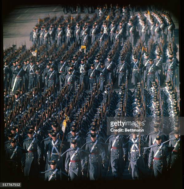 Washington, D.C. West Point Cadets in Inaugural parade. 1/20/61