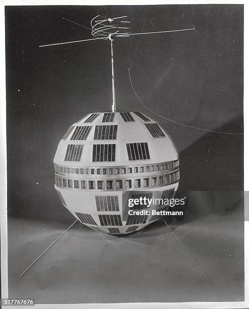 Photo of Telstar, the AT&T communications satellite , due for launching in late 1962.