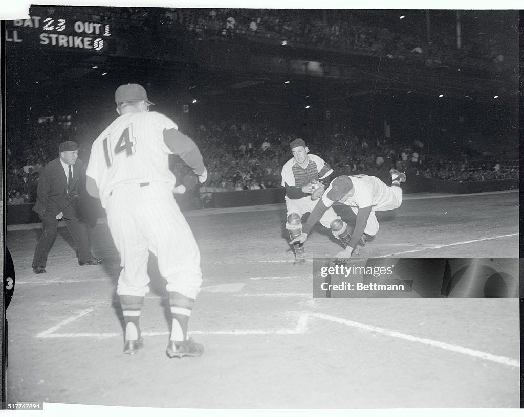 View of Roy Sievers and Hal Smith in Baseball Game